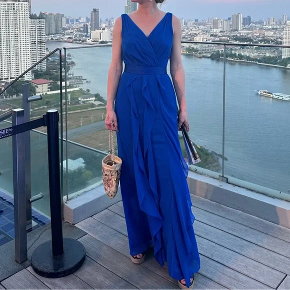 Tiered ruffled dress for wedding guest - Picture 1 of 5